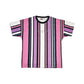 'Pink, Striped Short Sleeve